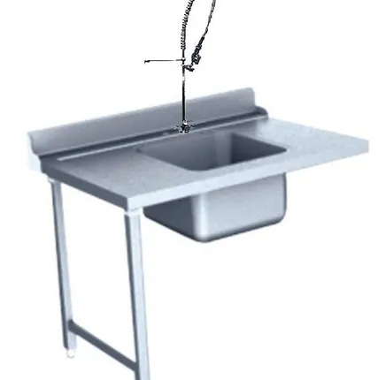 Фото №0 Стол с мойкой и душем к посудомоечной машине для установки слева Kocateq HTС43L