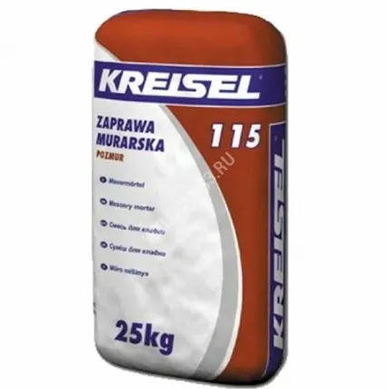 Фото №0 Кладочная цветная смесь для керам кирпича и блоков 115 MAUERMORTEL (бел №2), 25кг(1п-42шт) КРАЗЕЛЬ