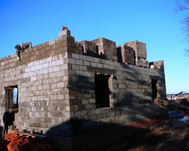 фото Строительство теплого гаража из собственного АРБОЛИТА