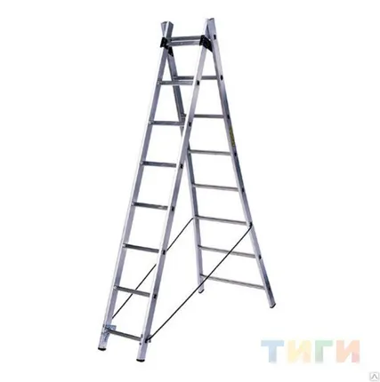 Фото №0 Лестница универсальная 2 секционная 9 ступеней (2х9), БИБЕР /98429/