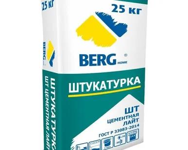 фото Штукатурка ШТ Лайт (цементно-известковая) BERGhome, 25кг