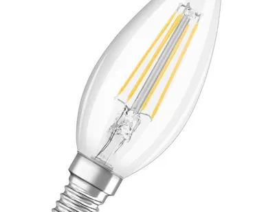 фото Лампа светодиодная филаментная LED STAR CLASSIC B 60 5W/827 5Вт свеча 2700К тепл. бел. E14 660лм 220-240В прозр. стекл. OSRAM 4058075116672