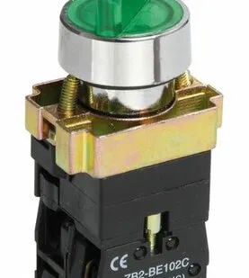 фото Переключатель LAY5-BK2365 на 2 положения зеленый "I-0...