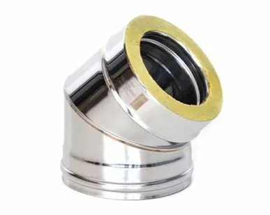 фото Дымоходы Теплов и Сухов Отвод Термо 45* ОТ-Р 430-0.5/430 D150/210 - ТФ (2S)