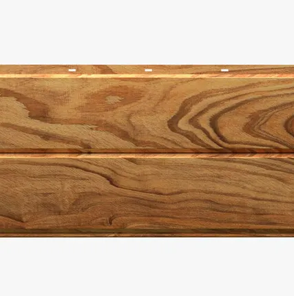 Фото №0 Сайдинг Потолочно-фасадная панель «Софит» покрытие 3D золотой тик Россия, эконом, 0.4-0.45 мм