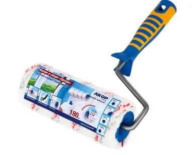 фото Валик 180, D8mm, Профи Полиамид кр/серый, 2х ручка