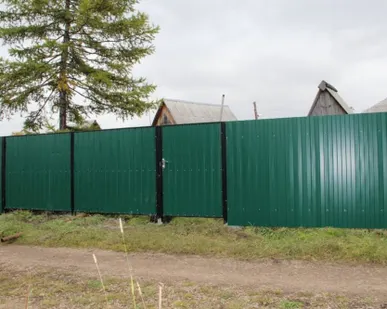 фото Забор из профлиста ЭКОНОМ