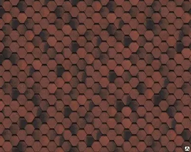 фото Гибкая черепица Shinglas, серия Финская, цвет красный