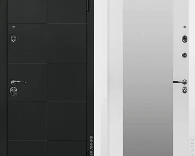 фото Дверь входная в квартиру с зеркалом НЕО