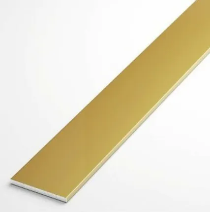 Фото №0 Полоса 10х2 мм (Анод Золото) алюминиевая с анодированным покрытием, АД31Т1, длина 3,0 м
