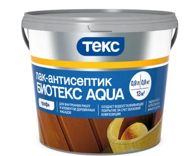 фото ТЕКС Лак-антисептик Биотекс AQUA класс Профи бесцветный (2,7л)