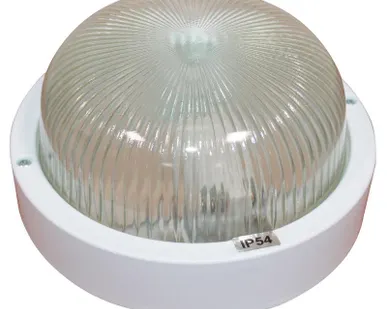 фото Светильник "Банник" 1301 круг малый НПП 03-60-013 IP54 бел. пласт. Элетех 1005500879