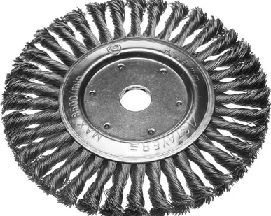 фото Щетка-крацовка дисковая для УШМ толщина 175мм/М22 0,5мм STAYER