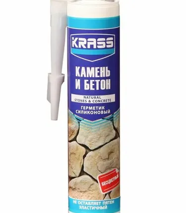 Фото №0 Герметик для Бетона и натурального камня КРАСС бесцветный 300 мл/12