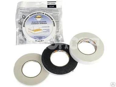 Фото №0 Скотч двустор 19мм*10м вспенен основа бел AVIORA (1/90)
