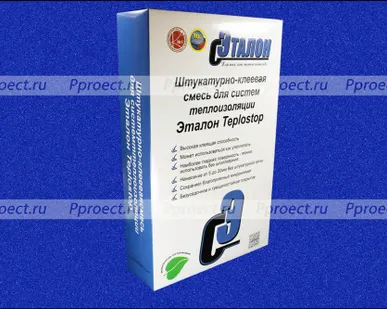 фото Эталон клей-штукатурка для минеральной ваты и пенопласта Teplostop 25кг