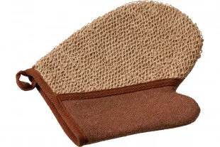 Фото №0 Банные штучки Мочалка из рами,варежка с хлопком ,18х21 см medium "Банные штучки"