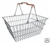 фото Корзина покупательская SHOLS 20л (цинк)