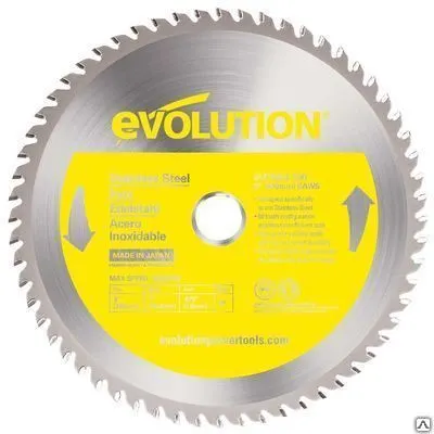 Фото №0 Диск пильный Evolution EVOBLADE230SS 230х25,4х1,8х60 по нержавеющей стали.