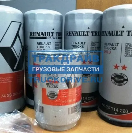 Фото №0 Комплект фильтров для ТО грузовиков Рено и Вольво [масляные (Long Life) и топливные фильтры]