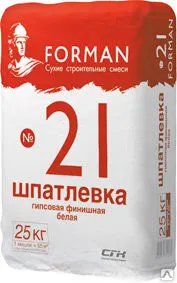 фото Шпатлевка гипсовая финишная белая ФОРМАН 21