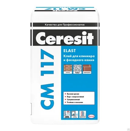 Фото №0 Высокоэластичный клей для плитки Церезит СМ17 (Ceresit CM17), 5кг Ceresit