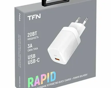 фото Сетевое зарядное устройство A+C PD, без кабеля, 20Вт, Цвет:белый(TFN ,TFN-WCRPD15)