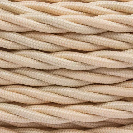 Фото №0 Провод ретро 2х1.5 матов. зол./песочн. (уп.50м) Bironi B1-424-719-50