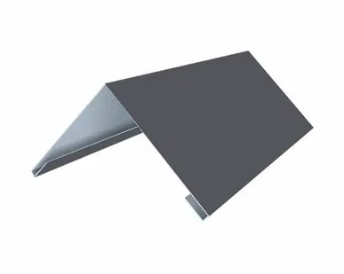 фото Конек плоский 145х145мм 2,5 м графит серый