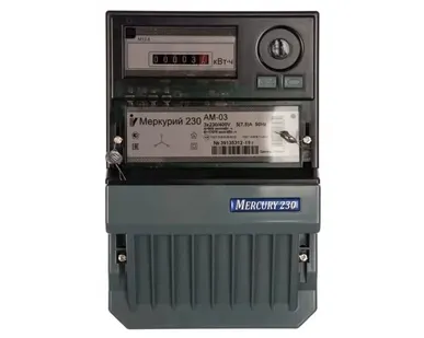 фото Меркурий 230 АМ-03 5(7,5) 380В счетчик трехфазный однотарифный