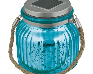 фото Светильник садовый USL-M-210/GN120 BLUE JAR IP44 солнечная батарея Uniel UL-00003208