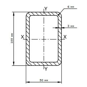 Фото №0 Труба профильная 100х50х3.0