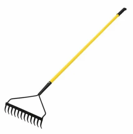 Фото №0 Грабли прямые 12 зубьев с металлическим черенком ГП-12 (030219) (Усадьба Люкс)