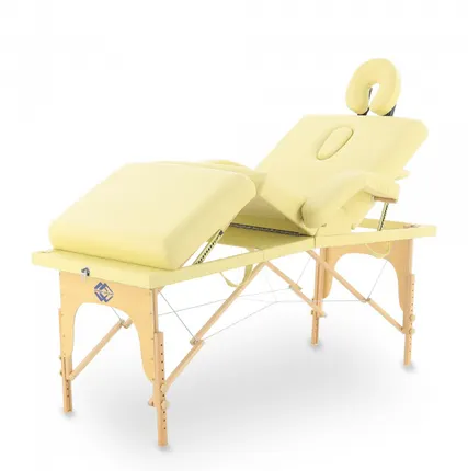 Фото №0 Стол массажный складной на деревянной раме JF-TAPERED, цвет бежевый (Неизвестная характеристика)