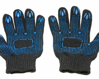 фото Перчатки синтетические синий облив, синие зимние L-XL 9-10