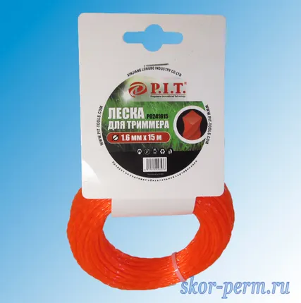 Фото №1 Леска для триммера 1,6 мм х 15 м крученая