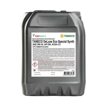 Фото №0 Масло моторное синтетическое TANECO Deluxe Eco Special Synth 5W-30 10 л 5W-30