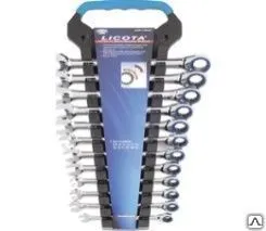 Фото №0 Набор ключей трещоточных 72 зуба 12пр. 8-19 мм