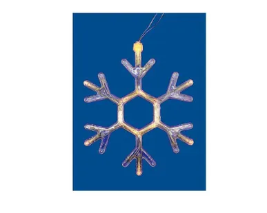 фото Фигура ULD-H1819-012/STA/3AAA WARM WHITE IP20 SNOWFLAKE Снежинка 3AAA (не в/к) 18х19см подвес 12 LED провод прозр. Uniel UL-00007251