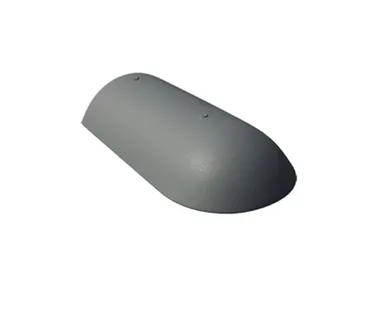 фото Цементно-песчаная начальная хребтовая черепица BRAAS Таунус графит