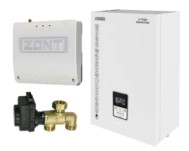 фото Миникотельная-SET МК-X 15кВт (клапан ZOTA BPV+ZONT SMART 2.0+Адаптер OpenThermDIN)