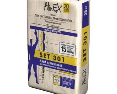 фото ALINEX клей цементный "SEN 301", 25 кг