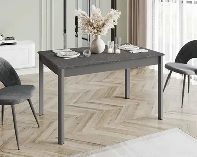 фото Обеденный стол Орфей 45 Мрамор тёмный-Оникс