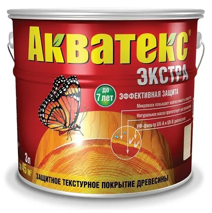 Фото №0 Пропитка для дерева Акватекс-Экстра 3л тик