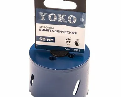 фото Коронка биметаллическая ф60мм YOKO/TVB 113925/476454
