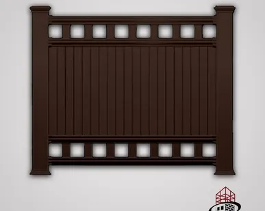фото Забор из ДПК  цвет шоколад