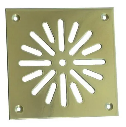 Фото №0 Решетки напольные 150x150 из латуни цветок