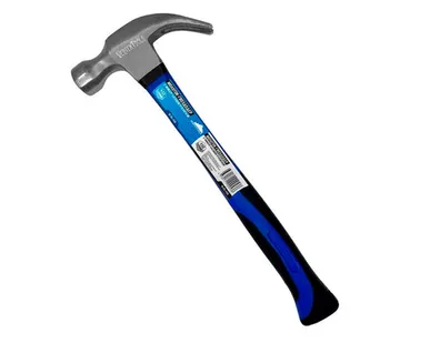 фото Молоток-гвоздодер, 450 гр., фиберглассовая обрезиненная рукоять, VERTEXTOOLS, 1 шт