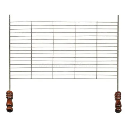 Фото №0 Решетка на мангал нерж. с дер. ручкой 50х40 см (GM)