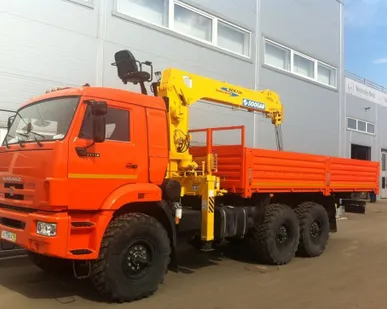 фото КАМАЗ 43118 с КМУ SOOSAN SCS 736 верхнее управление